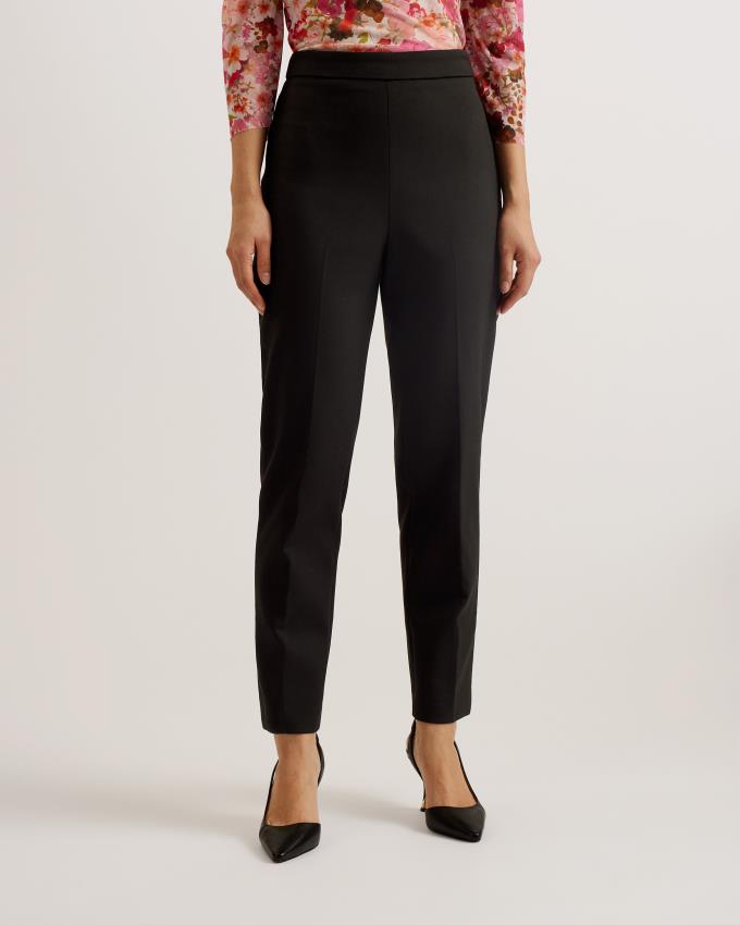 Pantalon Ted Baker Slim Fit High Waist Tailored Noir Femme | VID-27884412